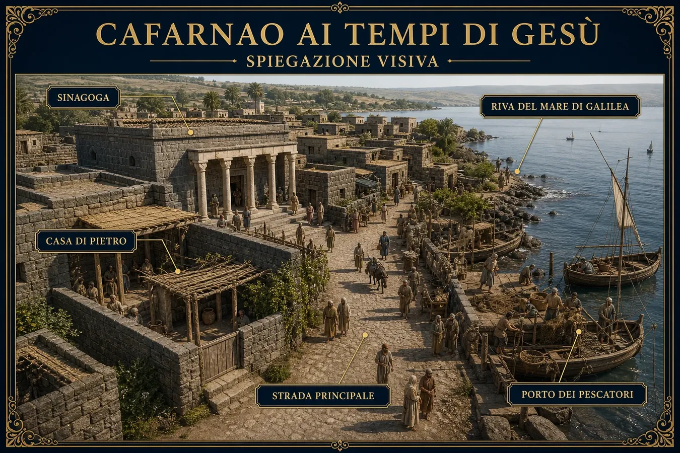 Cafarnao ai tempi di Gesù — spiegazione visiva